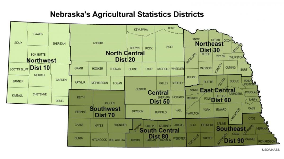 USDA NASS Crop Reporting Districts