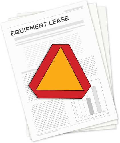 equipment lease caution graphic