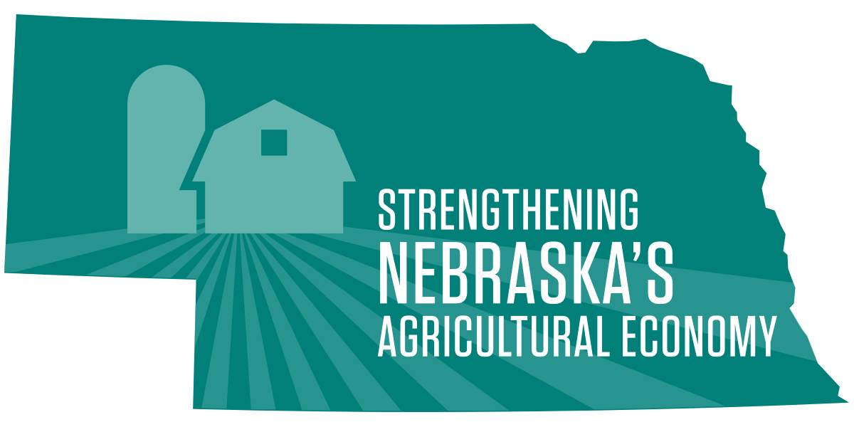 Nebraska map graphic on Strengthening Nebraska's Ag Economy