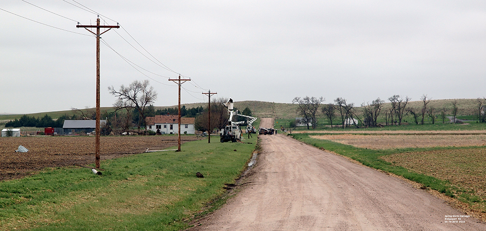 Line crews fixing power lines Friday morning