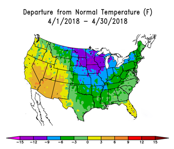 April Temperatures 2018