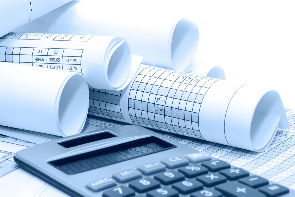 Calculator and rolls of financial reports