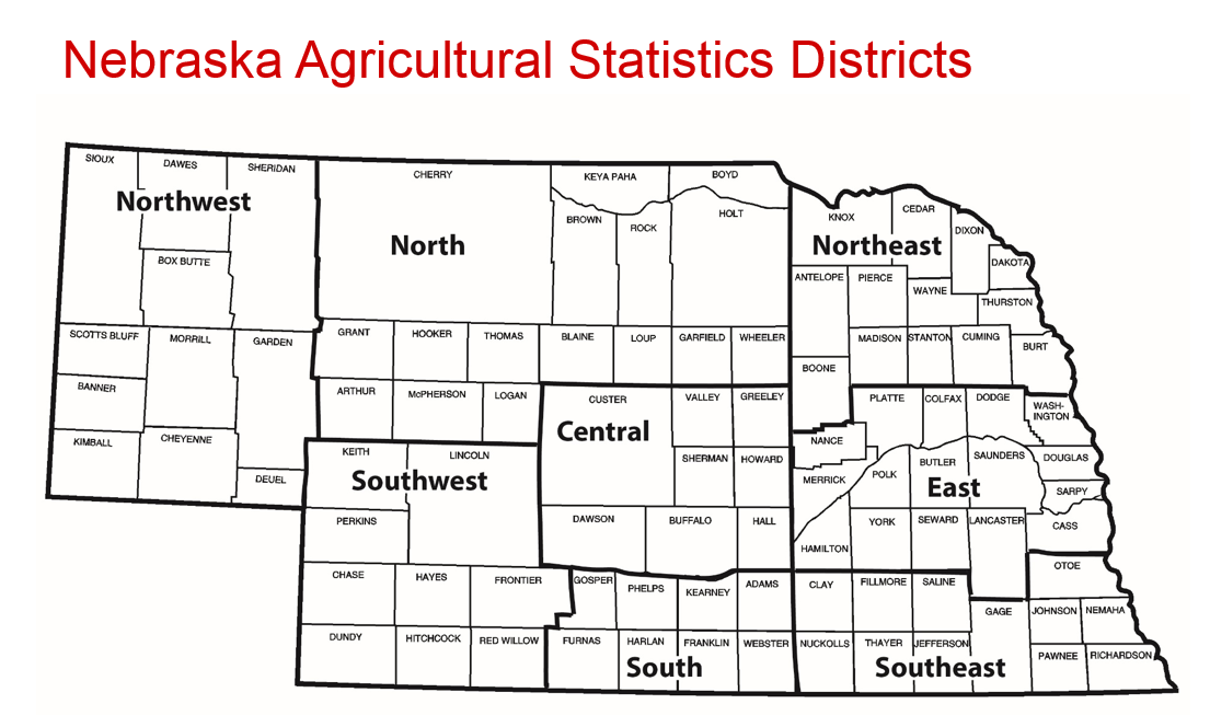Nebraska Agricultural Statistics Districts