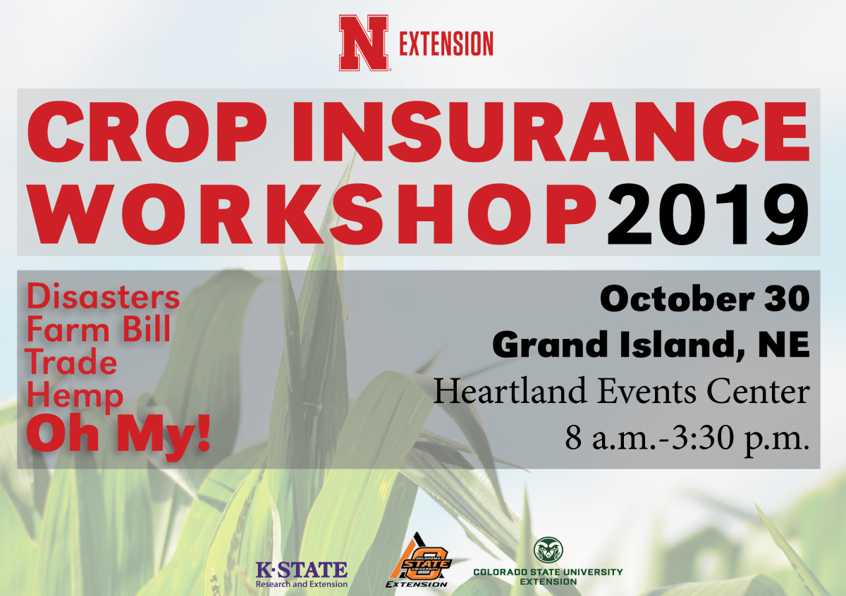 Image promoting the Oct. 30 Crop Insurance Workshop