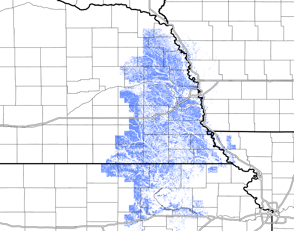 Map showing preferred area for soybean yield gap research