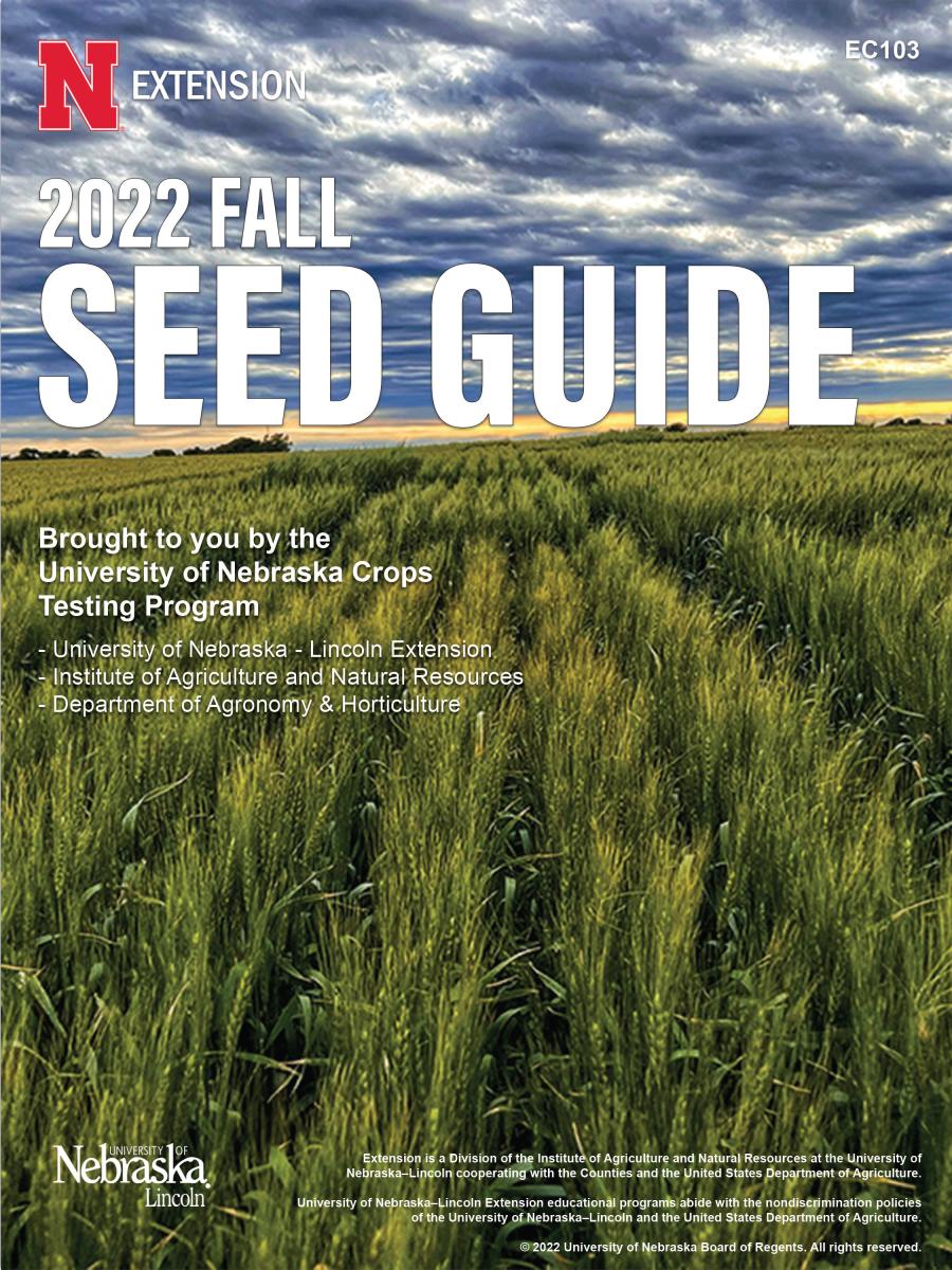 2022 Fall Seed Guide cover