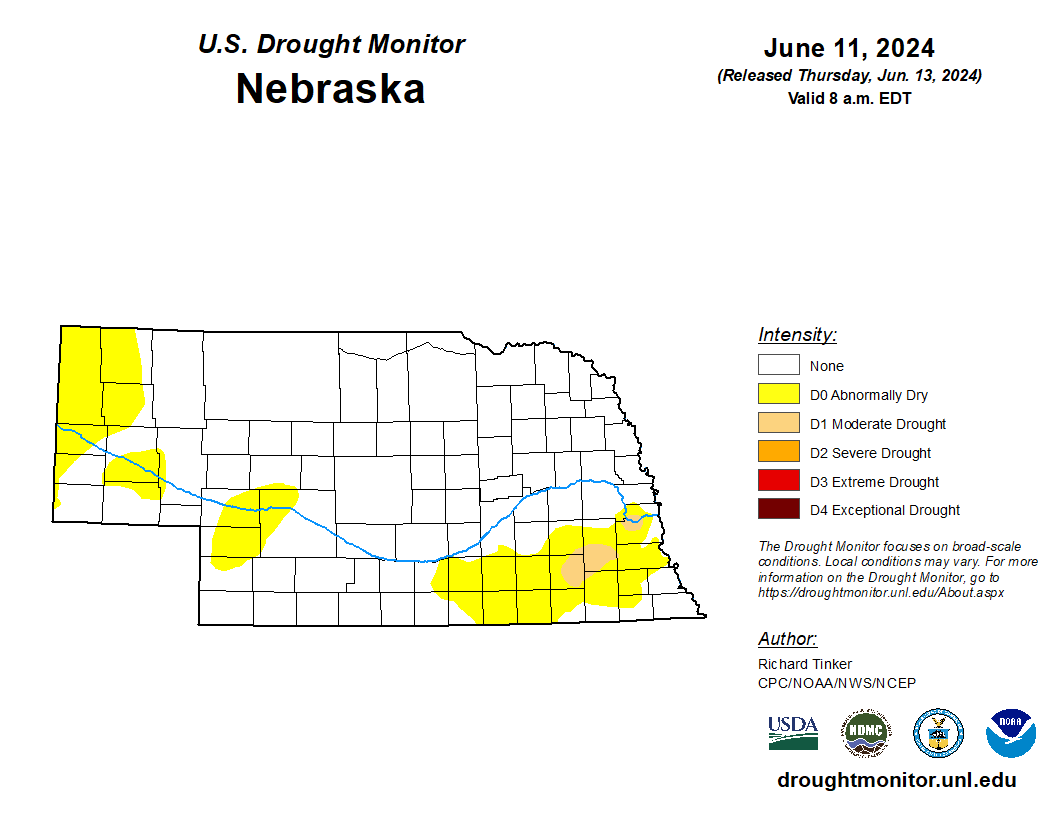 June 11 Drought Monitor map