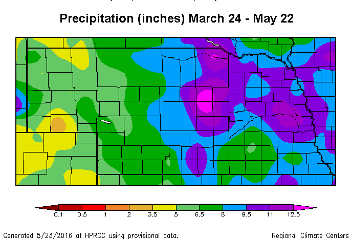 Precipitation Map March-May 2016