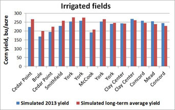Hybrid-Maize irrigated simulations