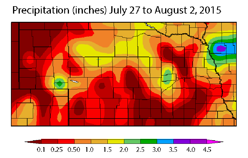Nebraska precipitation map 8-3-15
