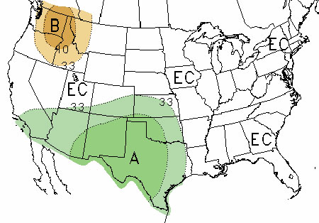 Precipitation Outlook for February, released 1/15/2015 by US Climate Prediction Center