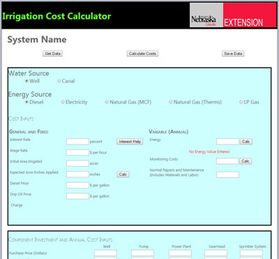 Irrigation Cost Calculator