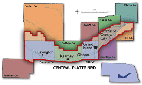 Map of the Central Platte Natural Resource District