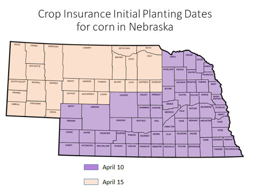 Initial Rma Planting Dates For Spring Crops In Nebraska Cropwatch University Of Nebraskalincoln