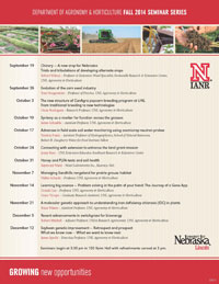 Fall 2014 UNL Agronomy Seminar Series 