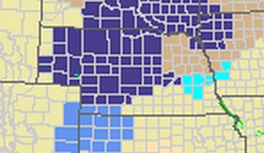 NWS map of Nebraska indicating freeze warning