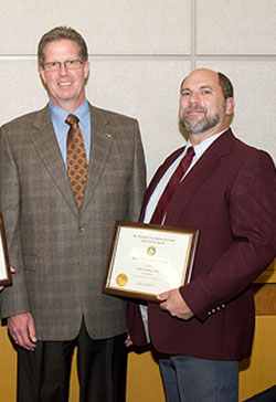 Chris Schroeder and John Wilson, national award winner. 