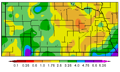 April Precipitation in Nebraska