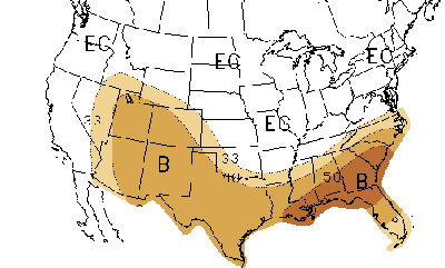 Graph of temperatures probabilities