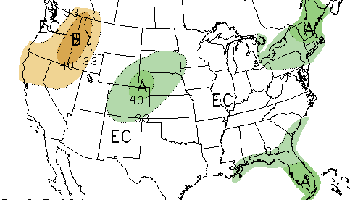 90-day outlook for precipitation