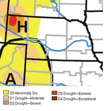 Nebraska drought map