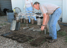 Demonstration of rainfall impact on soil erosion