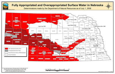 Areas in red are eligible for NRCS funding