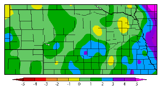 Nebraska Fall 2015 departure from normal precipitation
