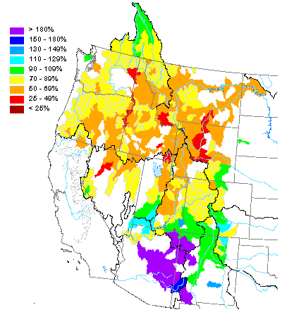 Percent of Normal Streamflow Projections