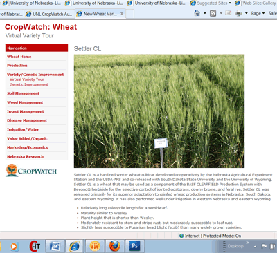 Virtual Wheat Tour Sample Web page