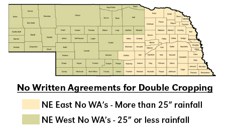 Nebraska RMA east-west cover crop map 
