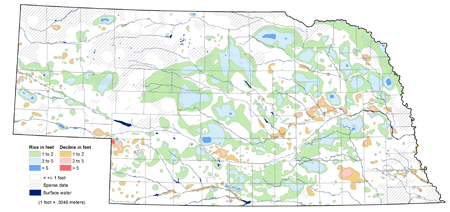 Groundwater change map