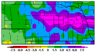 Nebraska Precipitation Map