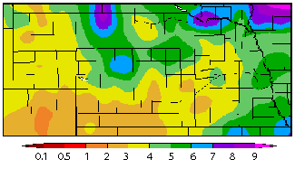 Map: Nebraska winter precipitation by area