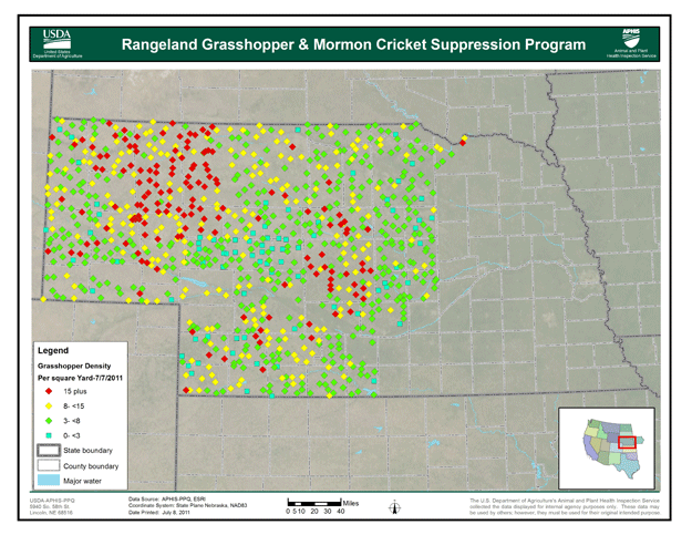 Map of grasshopper scouting reports