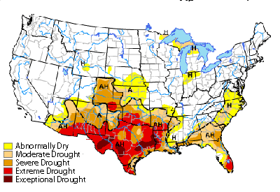 U.S. Drought Monitor Map