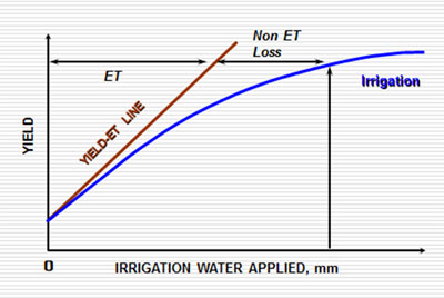 Chart Showing Effect of Irrigation Efficiency