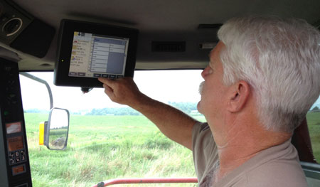 Adusting the yield monitor