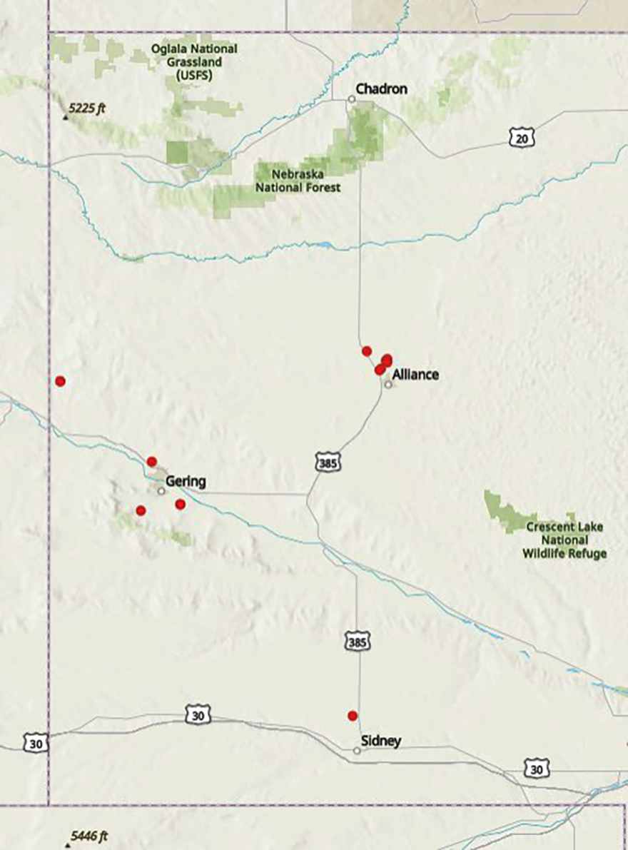 Trap locations in the Panhandle.