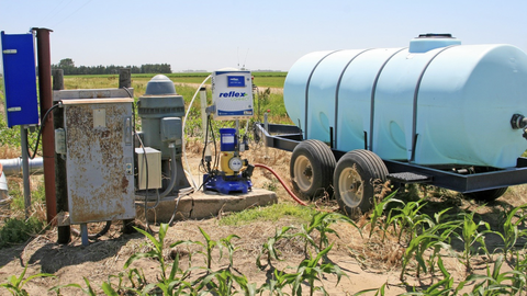 fertigation equipment in field