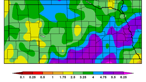 Nebraska precipitation map