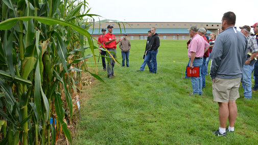 Chris Proctor presenting to farmers