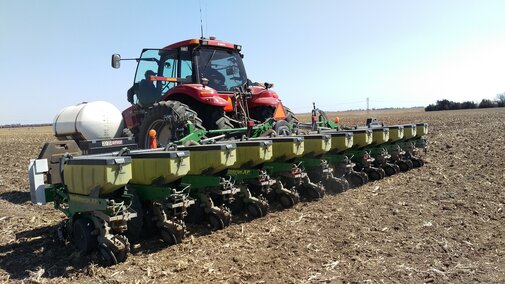 Planter ready to enter the field.