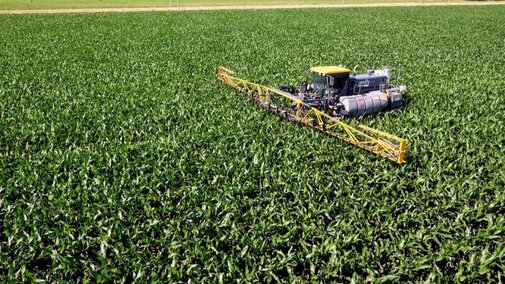 nitrogen application to corn field