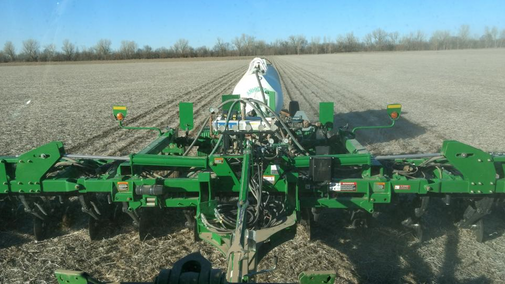 Plowing a field