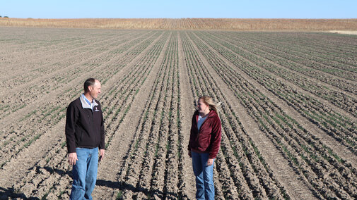 Extension educators view winter wheat plots