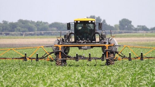 Tractor in field