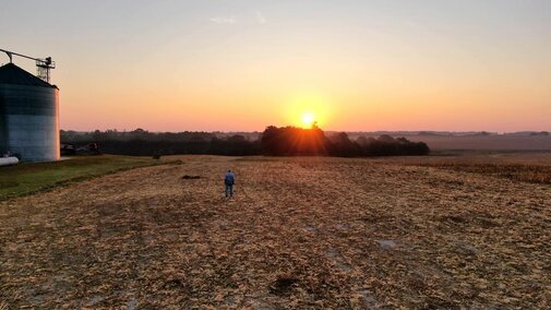 Farmer on land