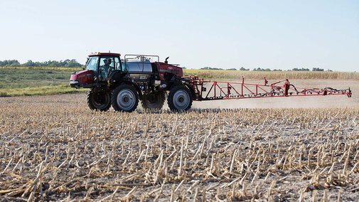 Tractor in field
