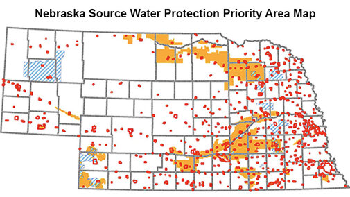 Source water protection area map